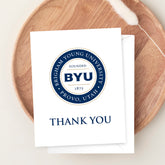 Fan Frenzy Gifts BYU Cougars Officially Licensed White Thank You Card 10 Pack